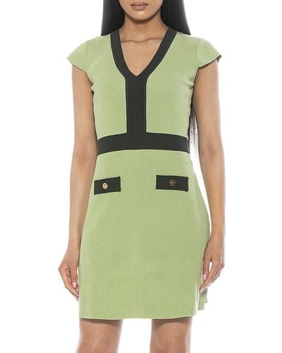 Alexia Admor Rhea Mini Sheath Dress - Green