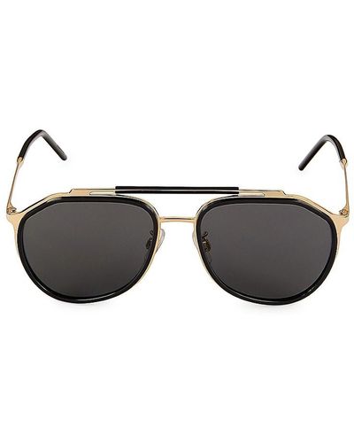Dolce & Gabbana 57mm Oval Aviator Sunglasses - Multicolour
