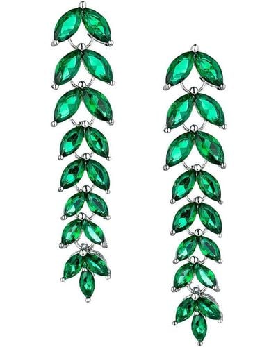 Eye Candy LA Luxe Emerald Green Crystal Drop Earrings