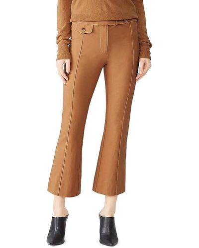 10 Crosby Derek Lam Solid Cropped Flare Trousers - Natural