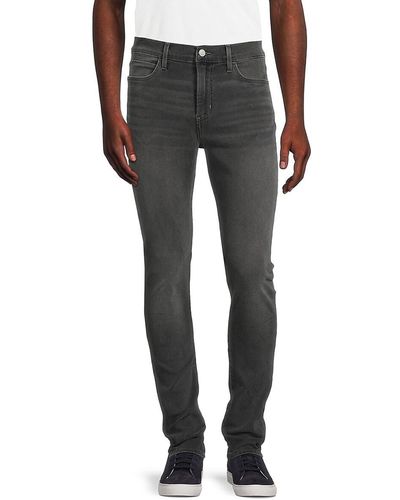 Hudson Jeans Ace Mid Rise Skinny Jeans - Gray