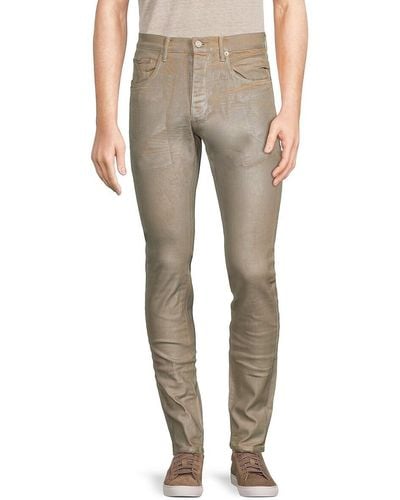 Purple Brand Iridescent Coated Jeans - Natural