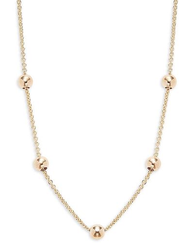 Zoe Chicco 14k Yellow Gold Bead Chain Necklace/18" - Natural