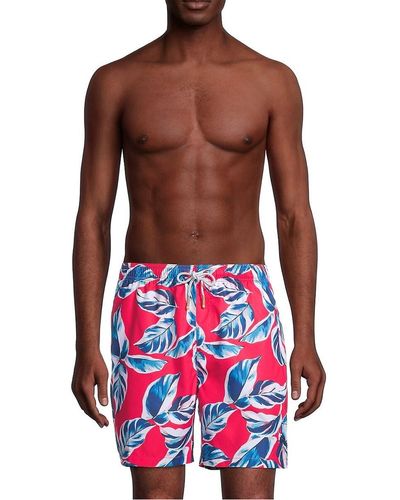 Tommy Bahama 'Naples Harbor Leaves Swim Shorts - Red