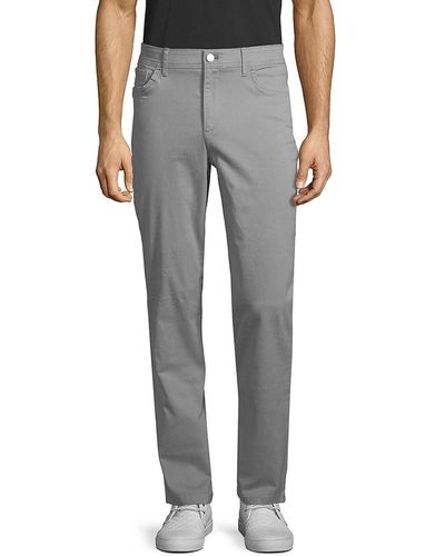 Calvin Klein Slim-Fit Stretch-Cotton Trousers - Grey