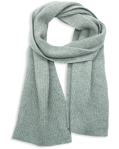 Portolano Cashmere Ribbed Scarf - Green