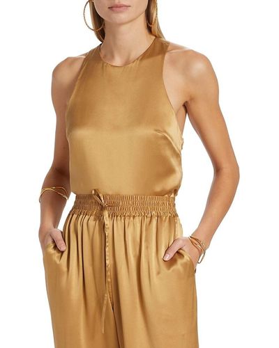 Loulou Studio Twisted Silk Tank Top - Natural