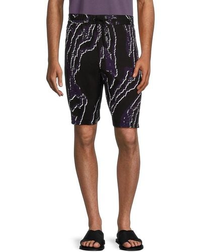 3.1 Phillip Lim Abstract Print Shorts - Black