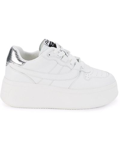 Ash Leather Platform Sneakers - White