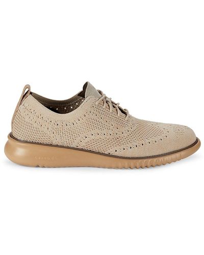 Cole Haan Zerogrand Brogue Style Shoes - Natural