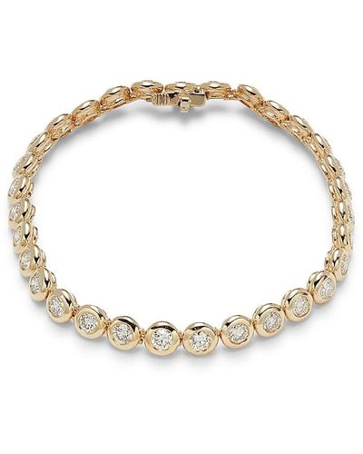 Effy 14k Yellow Gold & 3.65 Tcw Diamond Tennis Bracelet - Metallic