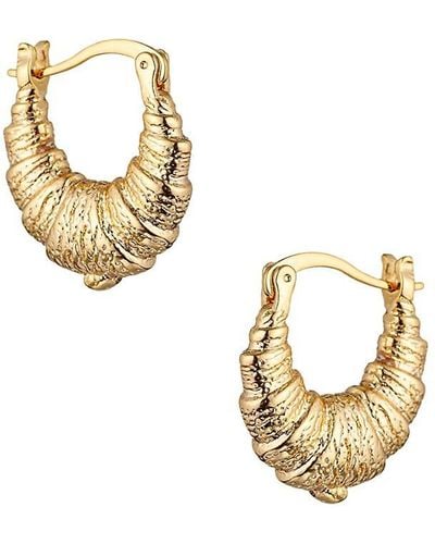 Eye Candy LA Luxe 18k Goldplated Shabnam Croissant Huggie Earrings - Metallic