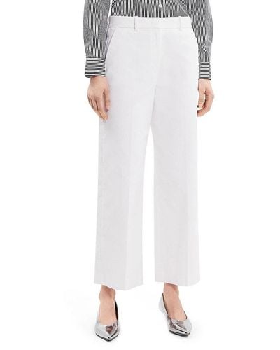 Theory Corduroy Relax Straight Pants - White
