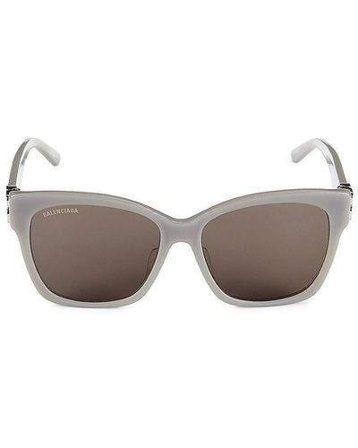 Balenciaga 57Mm Rectangle Sunglasses - Grey