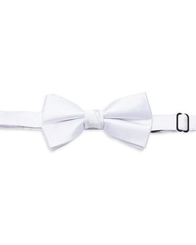 Saks Fifth Avenue Saks Fifth Avenue Pre Tied Silk Bow Tie - White