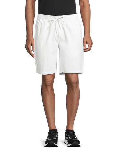 Tailorbyrd Drawstring Twill Shorts - White
