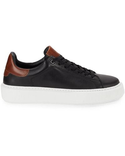 Bruno Magli Lucca Platform Leather Sneakers - Black