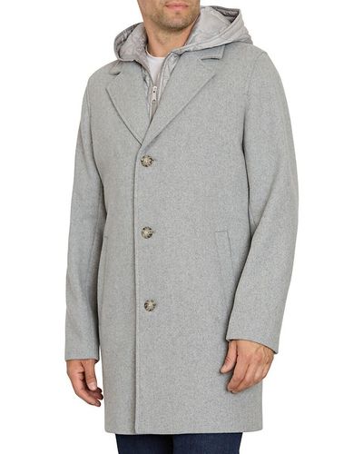 Sam Edelman Single Breasted Coat - Grey