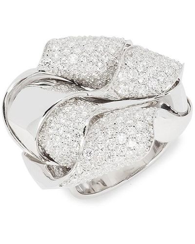 Hueb Dunas 18k White Gold & Diamond Cocktail Ring - Metallic