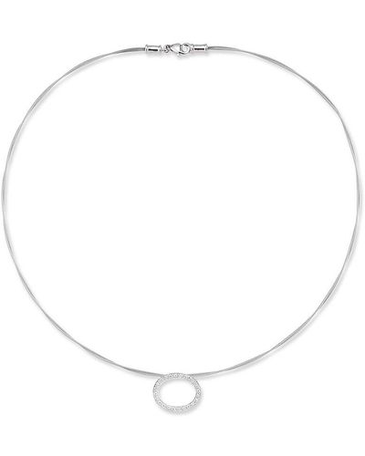 Alor Classique 18k White Gold, Stainless Steel & Diamond Pendant Necklace