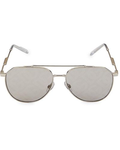 Dolce & Gabbana 58mm Aviator Sunglasses - Grey