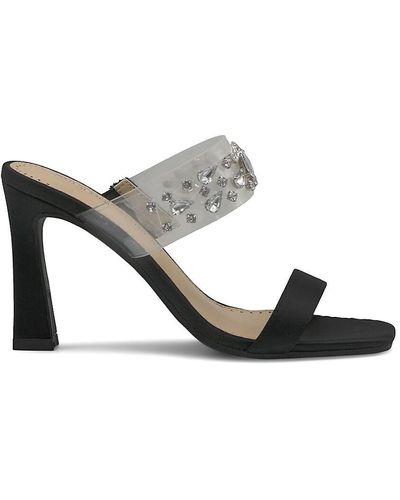 Adrienne Vittadini Gothic Block Heel Sandals - Black