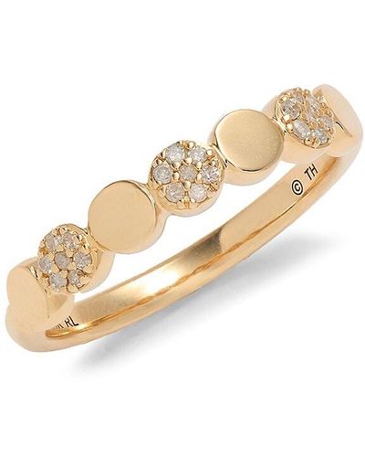 Saks Fifth Avenue 14k Yellow Gold & 0.10 Tcw Diamond Ring - Metallic