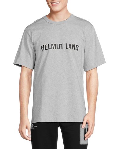 Helmut Lang Logo Crewneck T Shirt - Gray
