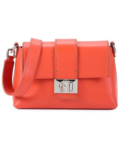 Furla Leather Crossbody Bag - Red