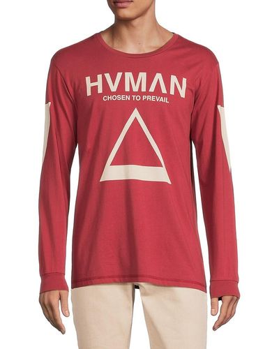 HVMAN Chosen To Prevail Long Sleeve T Shirt - Red