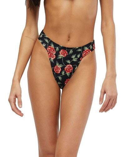WeWoreWhat Floral Bikini Bottom - Brown