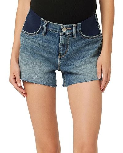 Hudson Jeans Gemma Mid Rise Maternity Denim Shorts - Blue