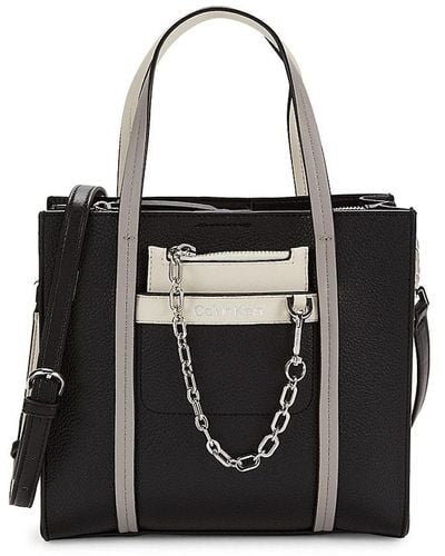 Calvin Klein Mini Anya Tote With Pouch - Black