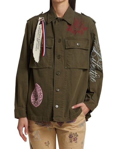 Libertine French Military Shirt Jacket - Green