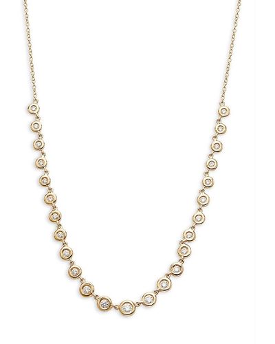 Saks Fifth Avenue 14k Yellow Gold & 0.6 Tcw Diamond Bezel Necklace - Metallic