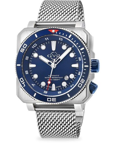 Gv2 Submarine 44mm Stainless Steel Bracelet Diver Watch - Blue