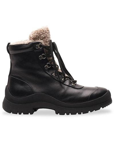 Andre Assous Leandra Water Resistant Leather Boots - Black