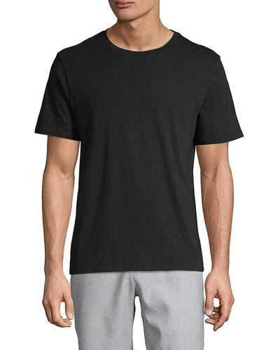 Vince Short Sleeve Cotton Tee - Black