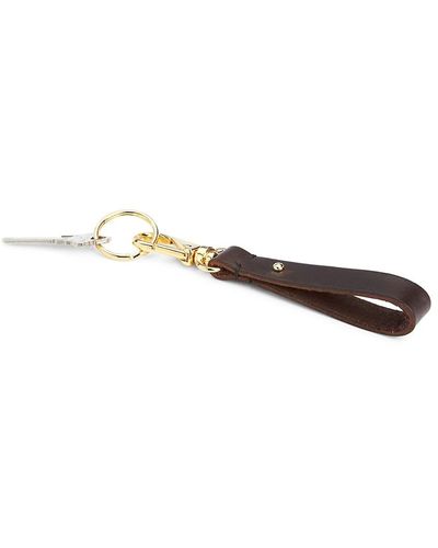 ROYCE New York Leather Loop Keychain - Natural