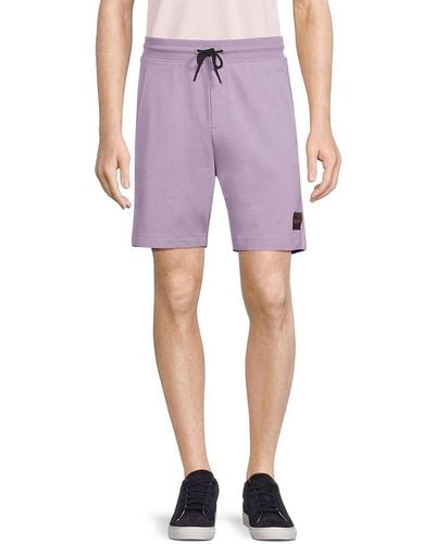 BOSS Solid Jersey Shorts - Purple