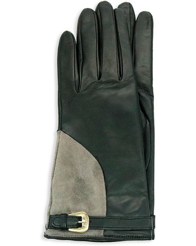 Portolano Belted Leather Gloves - Green