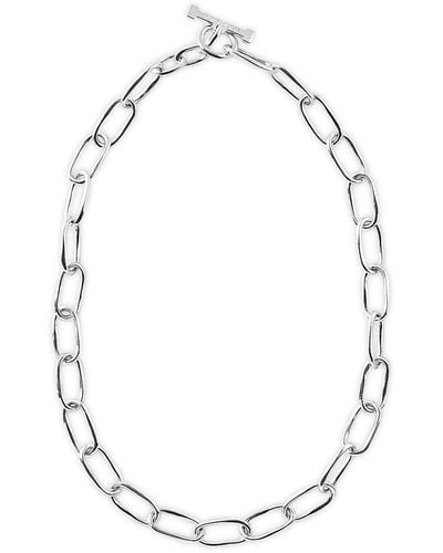 Ippolita Glamazon Sterling Silver Oval Link Toggle Necklace - White