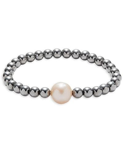 Effy 8-10mm Freshwater Pearl & Hematite Bead Bracelet - Metallic