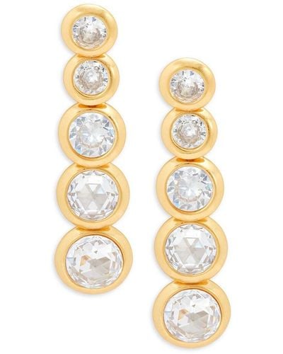 Kate Spade Goldtone Cubic Zirconia Drop Earrings - Metallic