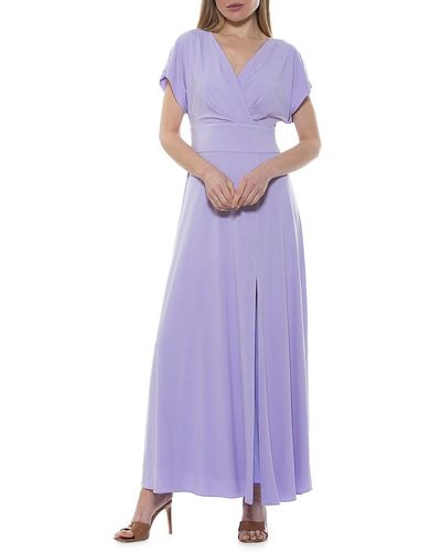 Alexia Admor Brielle Surplice Maxi Dress - Purple