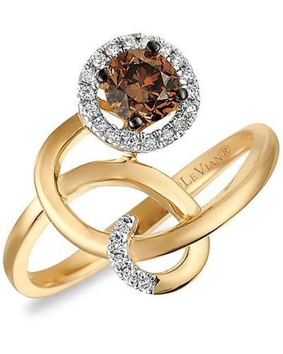 Le Vian Chocolatier® 14k Honey Goldtm, Diamonds® & Vanilla Diamonds® Ring - Metallic