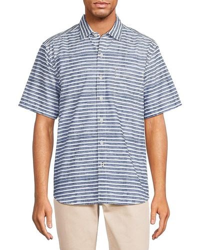 Tommy Bahama Feel The Warmth Striped Shirt - Blue
