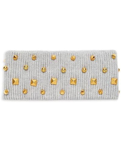 Lele Sadoughi Studded Ribbed Ear Warmer - White