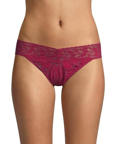 Hanky Panky Original Rise Lace Thong - Red
