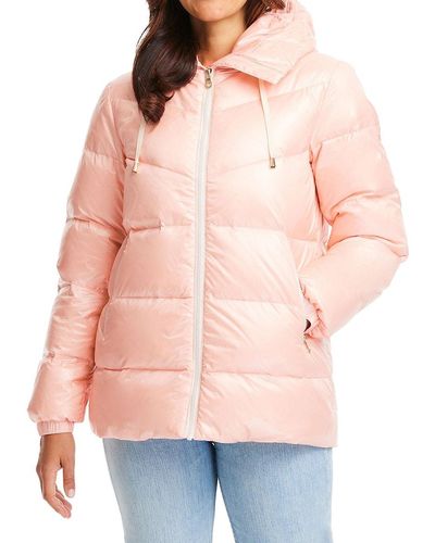 Kate Spade Down Hooded Puffer Jacket - Pink
